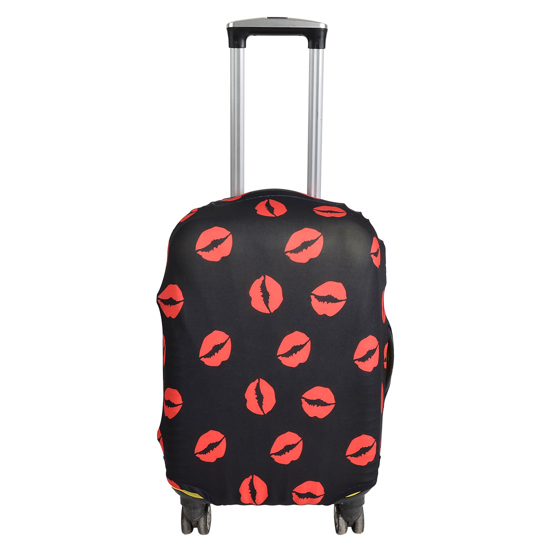 Luggage Elastic Polyester Lip Pattern Washable Cover Red Black 2630 Inch