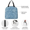 thumbnail image 3 of KLL Ocean on Striped Print Insulated Lunch Bag Women, Reusable Cute Tote Lunch Box for Adult & Men, Leakproof Cooler Lunch Bags for Work Office Travel Picnic, 3 of 5