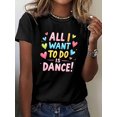 thumbnail image 6 of Women Crew Neck Graphic Print Short Sleeve Casual T-Shirt for Spring Summer, 6 of 6