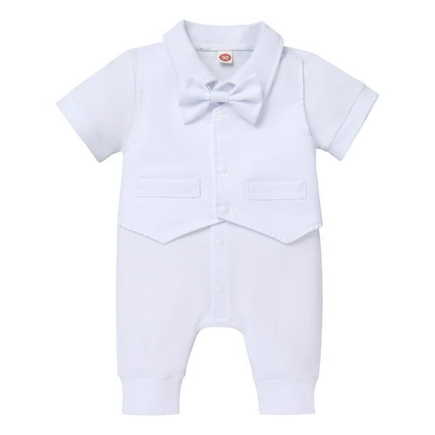 IMEKIS Baby Boy Baptism Outfit Christening Outfits for Boys Dedication Dress Suits Shirt Romper