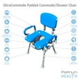 thumbnail image 4 of UltraCommode™ Comfortable Bedside Commode Chair / Bath Shower Chair Soft Warm Padded Foldable Adjustable Height XL Seat, 4 of 5