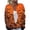 Orange #6, variant on Women's Halloween Cardigan Sweaters Button Down Long Sleeve Sweater 2026 Pumpkin Ghost Bat Holiday Print Tops Floral Print Loose Dressy Jackets 4XL