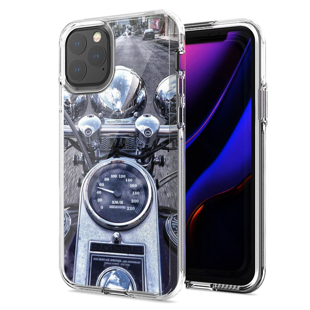 MUNDAZE For Apple iPhone 12 Pro Max Motorcycle Design Double Layer Phone Case