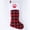 Black&Red, variant on 20" Personalized Christmas Stocking with Plush Cuff, Soft Velvet & Black White Buffalo Plaid, Embroidered Initial Monogram Letter Xmas Stocking for Family Fireplace Decor