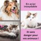 thumbnail image 4 of Cepillo de pelo largo Provence para perros o gatos. Cepillo para pelo de mascotas con doble hoja desenredante para eliminar los nudos del subpelo y cepillar a tu mascota de forma segura., 4 of 5