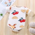 thumbnail image 2 of Akiihool Baby Boy Sports Clothes Unisex Baby Bodysuit, Organic Cotton Short Sleeve Clothes, Ultra Soft Newborn Essentials for Boys & Girls (Red,0-3 Months), 2 of 3