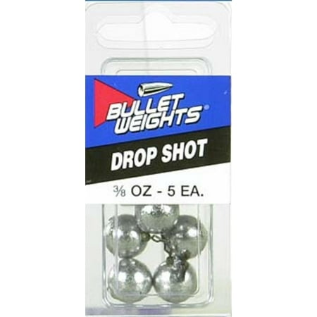 Bullet Weights DS38 Drop Shop 3/8 OZ 5 Piece Clam PK Bass Fishing
