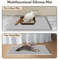thumbnail image 6 of FACCAIL Silicone Cat Litter Trapping Mat, Waterproof/Urineproof Cat Litter Box Mat, Cat Litter-Collecting Pad for Floor, Soft & Pet-Friendly (34"x 22"- Gray), 6 of 7