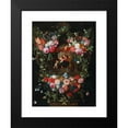 thumbnail image 2 of Jan Van Kessel The Elder 19x24 Black Modern Framed Museum Art Print Titled - A Wreath of Flowers Surrounding a Cartouche with the Holy Family and Putti, 2 of 5