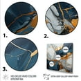 thumbnail image 3 of Designart "Marble Ink Art in Gold and Blue III" Abstract Framed Wall Art - Gold Abstract Liquid Ink Living Room Framed Canvas Art, 3 of 6