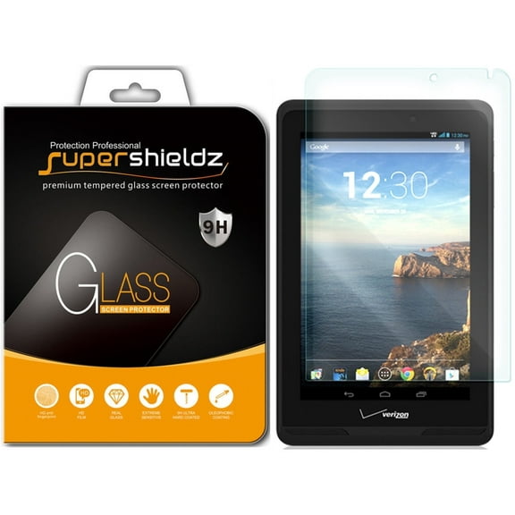 [2-Pack] Supershieldz for Verizon Ellipsis 7 Tempered Glass Screen Protector, Anti-Scratch, Anti-Fingerprint, Bubble Free