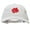 White, variant on Rosy Rose Embroidered Washed Solid Pigment Dyed Cotton Twill Brass Buckle Cap - White OSFM