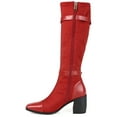 thumbnail image 3 of Journee Womens Gaibree Extra Wide Calf Stacked Heel Knee High Boots, 3 of 10