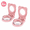 2-Piece SetNordic Pink, variant on 2-Piece SetRound Sandwich Cutter and Sealer, Full Hand Guard Pocket Sandwich Maker Mold with Comfort Handle, DIY Crust Cutter Press for Stuffed Bread, Lunch Prep, Cookies and Snacks