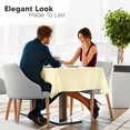 thumbnail image 3 of Utopia Kitchen Rectangle Table Cloth 2 Pack, Tablecloth Machine Washable, Polyester Table Cover for Dining, Buffet Parties, Picnics, Events, Weddings and Restaurants (60x126 Inches, Ivory), 3 of 4