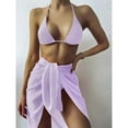 thumbnail image 6 of 2025 Womens Clothing Clearance under $5 asdoklhq Plus Size Swimsuit Clearance Under $10,Ladies Cross Sling High Waist Shorts Costume 3-piece Swimsuit Split, 6 of 6