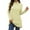 Yellow, variant on Womens Work Shirts Long Sleeve Tops Turtleneck Knit Loose Fit Casual Split Hem Soft Stretch Basic Fall Clothes for Women Tees Blouses Blue 2XL