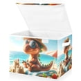 thumbnail image 3 of Dinosaur and Beach Sands Storage Basket Foldable Laundry Basket Shelf Kids Toy Storage Container Organizer with Handles, 3 of 7