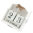 thumbnail image 2 of AURARMLET 1Pcs Calendrier Perpétuel en Bois pour Bureau Ornements Style Rural Européen, 2 of 6