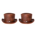 thumbnail image 1 of Cateissary Sombrero de copa elegante para disfraz de mago, boda victoriana, PU, Showman para niños Type1 NO1, 1 of 6