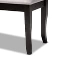 thumbnail image 5 of Baxton Studio Cornelie Modern and Contemporary Transitional Grey Fabric Upholstered and Dark Brown Finished Wood Dining Bench, 5 of 7