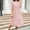 Pink, variant on Deal for Days Holiday Decor Ofreoo Women's Fashion Mid-sleeve Round Neck Solid Color And Linen Pockets Dresses Fall Dresses for Women 2024