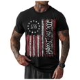 thumbnail image 1 of Men's 4th of July T-Shirt american Flag 1776 Short Sleeve Tshirt, 1 of 6