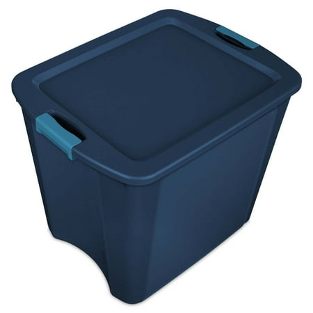 Sterilite 26 Gallon Latch and Carry Storage Tote, True Blue |