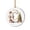 C, variant on Christmas Letter S Ornament, Reindeer Initial Hanging Decoration, Round Ceramic Acrylic Ornament, Christmas Tree Decor, Gold Letter S with Reindeer and Holly, 3.15 Inch, Gold Cord, Christmas Gift