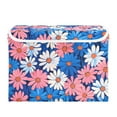 thumbnail image 7 of Yayeee Collapsible Cube Storage Bin with Lid Fabric Closet Decorative Basket with Handles, Pink Flowers Pattern, 7 of 7