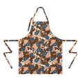 thumbnail image 2 of Pioneer Flower Floral Print Pattern Apron for Women and Men, Cotton Linen Waterproof with Pockets, Adjustable, 33x27 Inch for Kitchen, Gardening, BBQ, Salon, 2 of 6