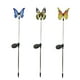 3pcs Garden Solar Lights Outdoor Solar Butterfly Lights Color Changing LED Stake Light With Waterproof Fiber Decorative Lights