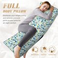 thumbnail image 3 of KLL Ultra Soft Microfiber Body Pillow Cover/Pillowcases 20"x54" with Hidden Zipper Closure-Floral In Blue, 3 of 5