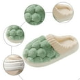 thumbnail image 6 of Yindaity Cute House Slippers Women's Slip on Fuzzy Slippers Memory Foam House Slippers Outdoor Indoor Warm Plush Bedroom Shoes Scuff(Green,9.9), 6 of 6