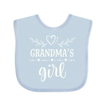 Inktastic Grandma Girl for Granddaughter Girls Baby Bib