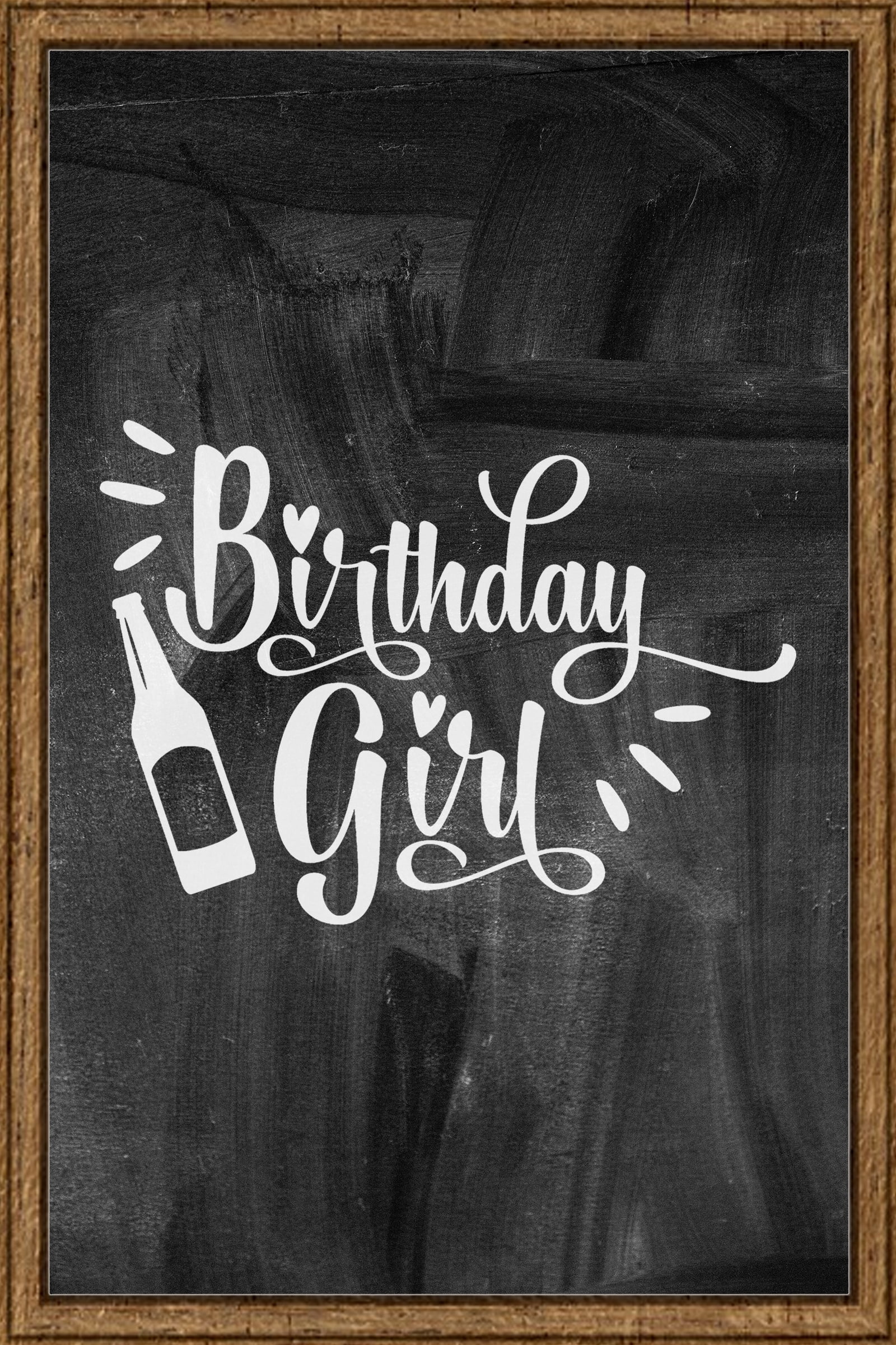 Birthday girl cursive heart beer bottle celebrate drinking party Tin ...