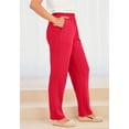 thumbnail image 4 of Roaman's Women's Plus Size Tall Straight Leg Soft Knit Pant, 4 of 6