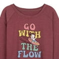 thumbnail image 3 of Peanuts - Summer Edition - Snoopy - Go with the Flow - Women's Lightweight French Terry Long Sleeve Shirt, 3 of 5