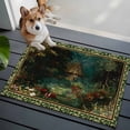 thumbnail image 3 of Area Rug 2 x 3 Ft, Forest Indoor Accent Bathroom Rugs for Kitchen/Laundry Room, Spring Oil Painting Country Cabin Trees Flower Washable Non-Slip Runner Floor Mat for Entryway, Living Room, 3 of 8