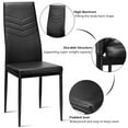 thumbnail image 5 of Giantex Dining Chairs Set of 4 Black PVC Dining Room Chairs Modern Soft Leather Padded Living Room Side Chairs with Sturdy Metal Legs & Non-Slip Feet Pads, 5 of 8
