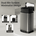 thumbnail image 5 of Stainless Steel Kitchen Trash Can with Lid, 30L / 8gal Commercial Bathroom Medium Office Step Waste Basket, Metal Garbage Pail Foot Pedal Brushed Eclipse-Grey for Near Desk, Bedroom, Rv, 5 of 6