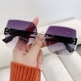 thumbnail image 2 of Gafas de sol sin marco Gafas de sol de moda para mujer Gafas de sol con montura grande y protección ultravioleta, 2 of 5