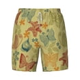 thumbnail image 4 of Lsque Mens Swim Trunks Floral with Butterflies Pattern - Bathing Suit Compression Liner - Beach Swim Shorts Swimwear - (S-3XL) - Stretch Quick Dry -X-Large, 4 of 9