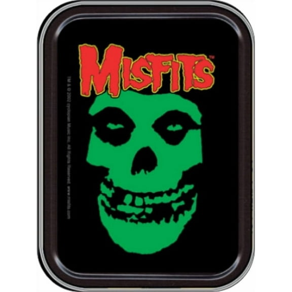 Stash Tins Misfits Fiend Skull Storage Container, 4.37" L x 3.5" W x 1" H
