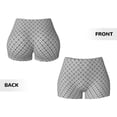 thumbnail image 5 of Lsque Gray Plaid Pattern High Waisted Biker Shorts for Women-Tummy Control Fitness Athletic Workout Running Yoga Gym Shorts,Moisture-Wicking-Medium, 5 of 9