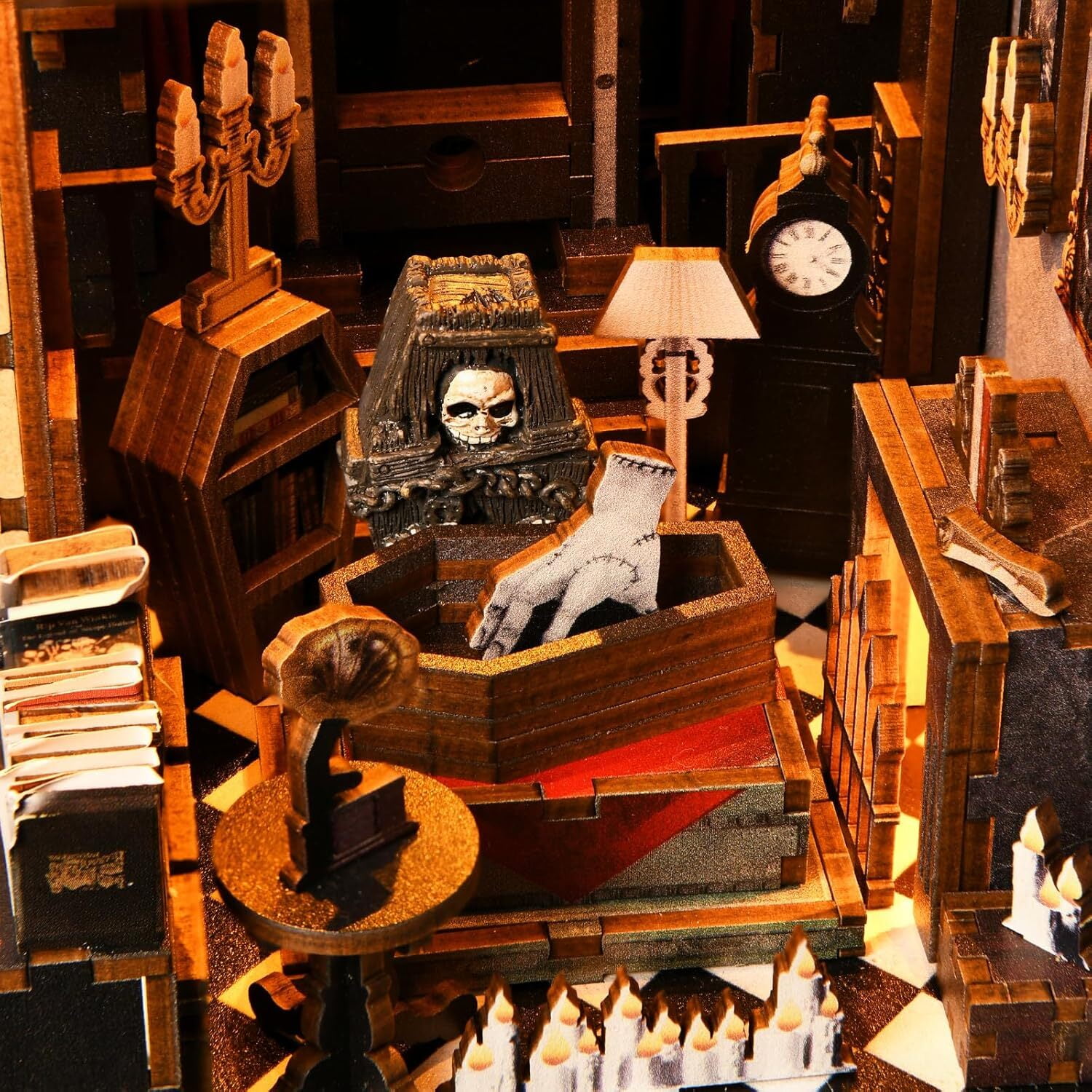 DIY Book Nook Kit Miniature House Model for Adults Creative 3D Puzzle Craft Kit for Home Decor and Gift