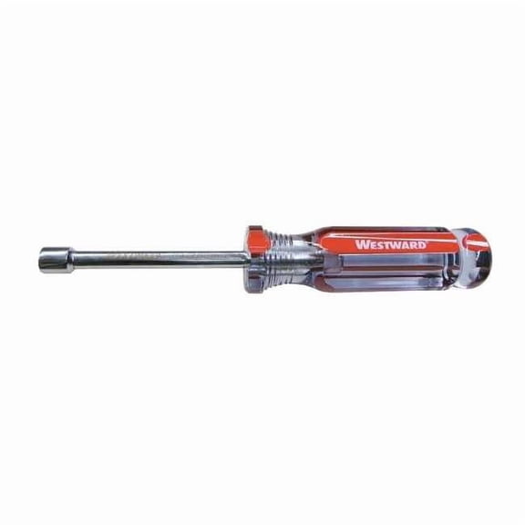 Westward Nut Driver, 6.0mm, Hollow, Fluted, 3 in. 10J243