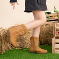 thumbnail image 2 of Blikcon Kids Cowboy Boots Girls Mid Calf Western Cowgirl Boots Side Zipper (Toddler/Little Kid/Big Kid), 2 of 8
