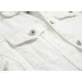 thumbnail image 3 of LZLER Ripped Jean Jacket for Men White Casual Sports Denim Jacket, 3 of 6