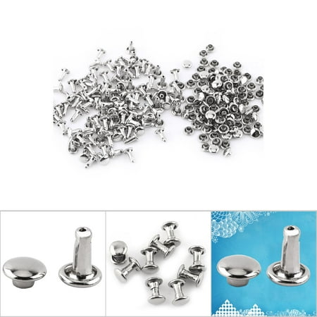 

Rivet Studs Spikes Durable Tubular Metal Double Rivet Coats Pants For Bags For Hats